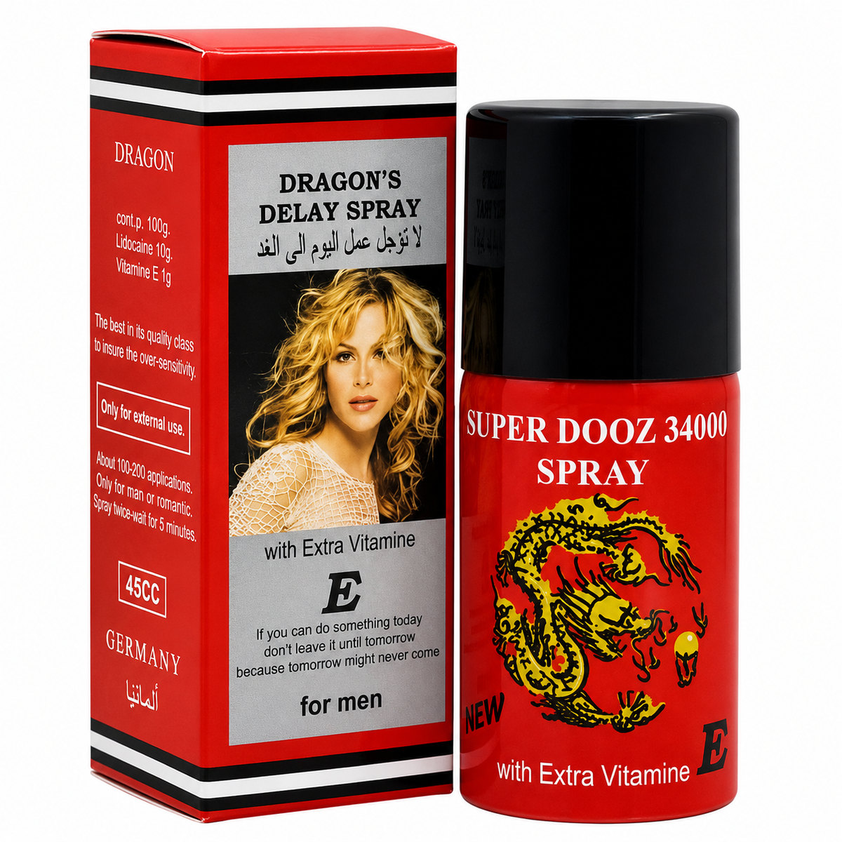 Dooz Dragon 34000 Men's Delay Spray - Imported (Germany) - 45ml.